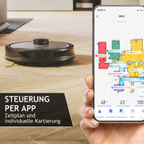 Hoover Robot Aspirador y Friegasuelos, Navegación Láser, Wi-Fi, Base de Carga con Retorno Automático, Sensor de Obstáculos, Mapa Personalizable del hogar, Programable [HG5]