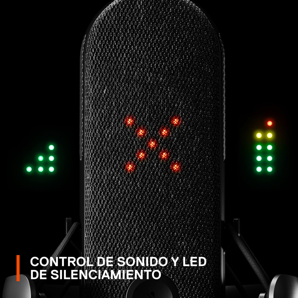 SteelSeries Alias Micro USB para PC — cápsula 3 Veces más Grande para Gaming, Streaming y pódcast — cancelación de Ruido por IA — Control de Silencio y Volumen por led — Soporte antivibraciones