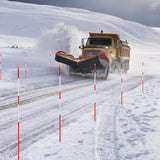 VEVOR Marcadores de Entrada, 500 PCS de Φ 8 x 1220 mm Reflectores de Alta Visibilidad con Brocas de Acero de 30 cm Bastones Reflectantes de Fibra de Vidrio para Nieve, Estacionamientos, Pasarelas