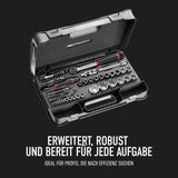 FACOM Juego de Llaves de Vaso y Puntas 1/4” y 1/2”, 58 Piezas, Carracas Selladas, MBOX, RS.161-2