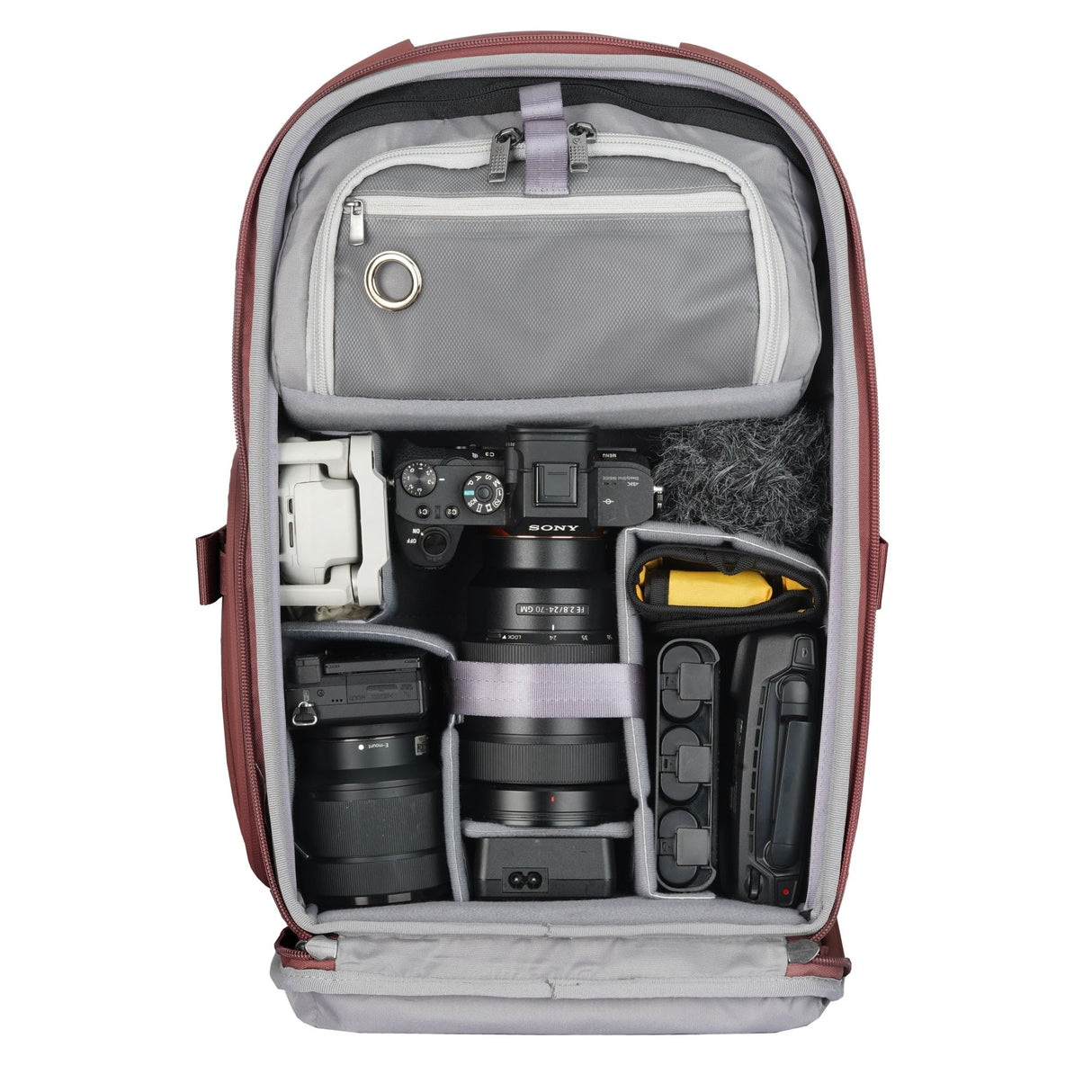 VANGUARD Veo Metro B20L MG - Mochila fotográfica para cámara objetivos y portátil de 14 pulgadas, magenta