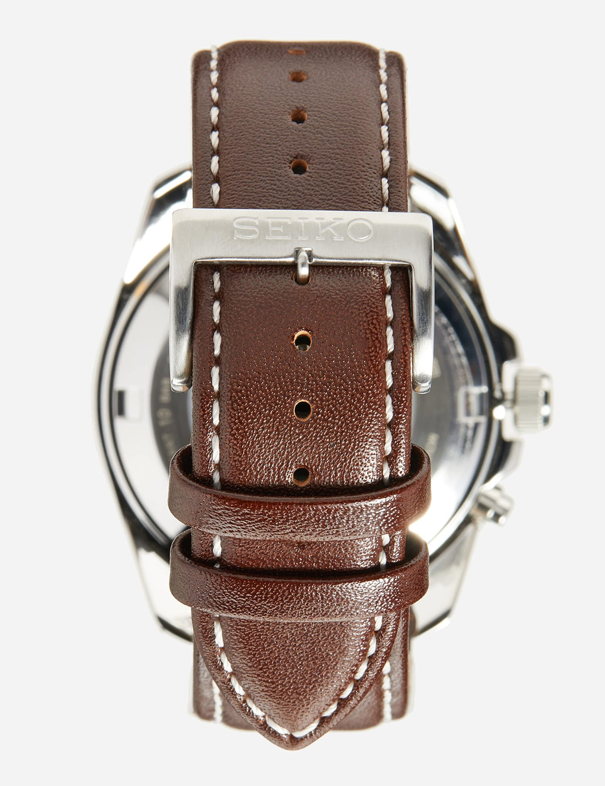 Seiko Reloj Analógico para Hombre de Kinetico con Correa en Cuero SKA791P1
