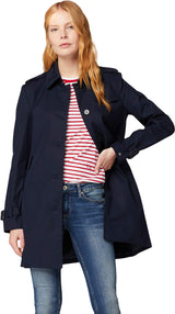 Tommy Hilfiger Cazadora Mujer Heritage Single Breasted Trench Cazadora de entretiempo, Azul (Midnight), XS
