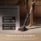 DREAME H15 Pro Heat Aspirador en Seco y Húmedo, Limpia con Agua a 85 °C, Brazo Robot GapFree IA, Detecta por RGB, 22K Pa, 0 Enredos, Lava el Cepillo a 100 °C, Seca a 90 °C en 5 min, Navega con la App