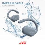JVC Auriculares Inalámbricos Bluetooth | 26h Batería y Carga Rápida | Oreja Abierta | Ligeros y Resistentes a Salpicaduras | Deportivos | Control Táctil - HA-NP40T (Azul)