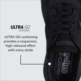 Skechers MAX Cushioning Zapatillas Deportivas sin Cordones para Hombre, para Correr, Caminar, con Espuma viscoelástica, Negro -, 44 EU