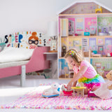 Relaxdays Cama Infantil con Estante, Baja, Somier Láminas, Barandillas, Diseño Superheroína, 60x94x143cm, Multicolor