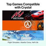 Pimax Crystal - Gafas de Realidad Virtual con Doble Motor para PC y Todo en Uno, Paneles Duales QLED+Mini-LED con Resolución de 5760x2880, Negros Más Puros y Cristalino, 256 GB