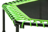 Salta Fitness – 128 cm de diámetro – Cama elástica Interior – Mango Ajustable en 5 Alturas – Suspensión elástica/Bungees, construcción sólida – Hexagonal – Capacidad de Carga 110 kg – Verde
