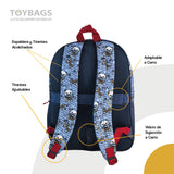 Minecraft Mochila Escolar Hostile Behaviour - Doble Compartimento Adaptable + Carro Negro TOYBAGS con Proteccion Lateral Y STOPER Frontal Anti CAIDA 4 Ruedas giratorias - 44 X 30 X 20 CM