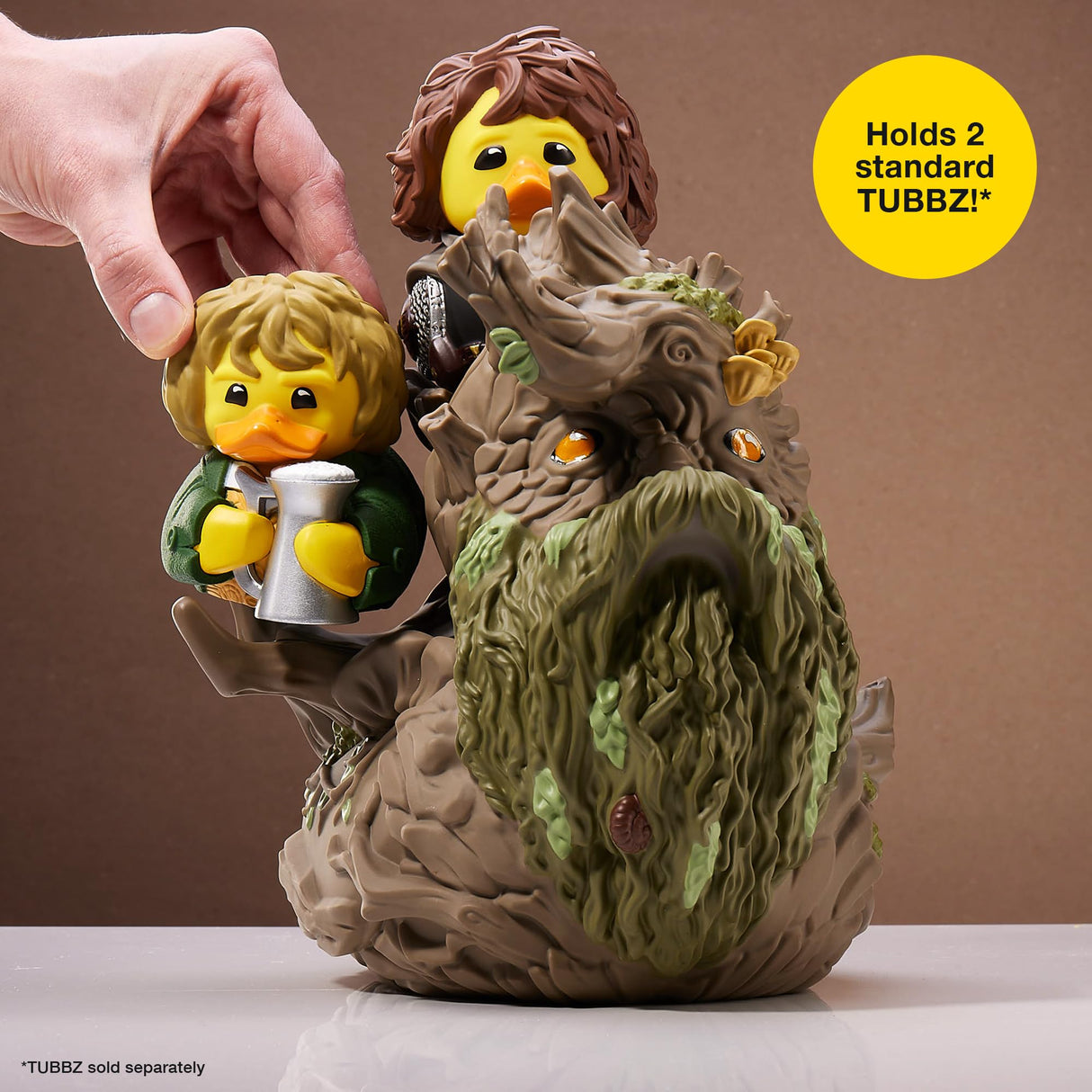 TUBBZ XL: El Señor de los Anillos - Figura Coleccionable Gigante de Pato de Goma con Barba de árbol