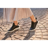 ECCO Gruuv Zapatillas para Mujer, Black Light Grey, 38 EU