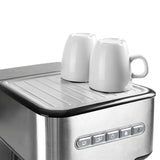 Lacor 69256 - Cafetera espresso con 2 salidas de café y función de calentar/espumar la leche, apta para café molido y cápsulas ESE, 21x26'5x30 cm