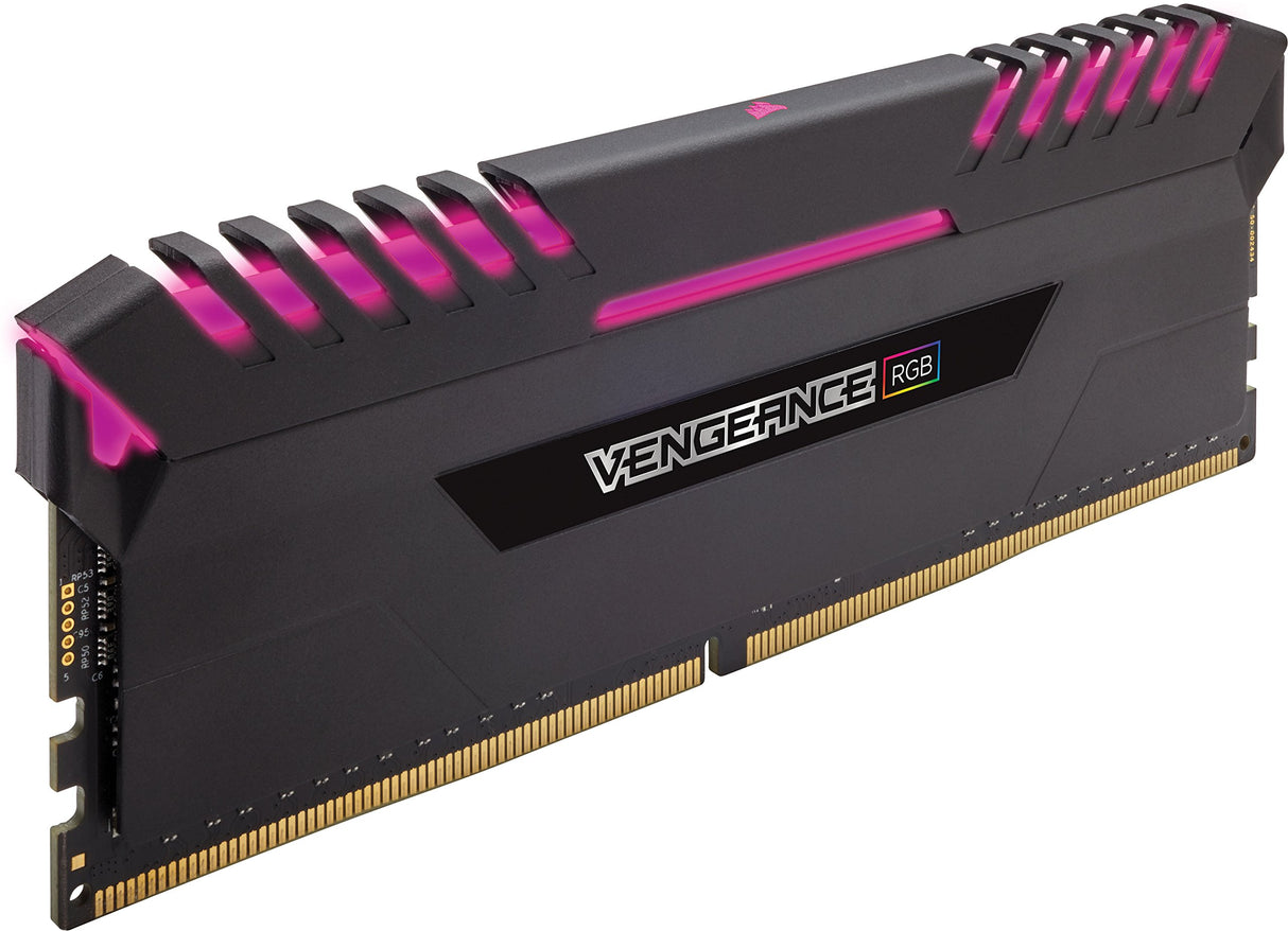 Corsair Vengeance RGB - Kit de memoria Entusiasta de 16 GB (2 x 8 GB, DDR4, 3200 MHz, C16 XMP 2.0) negro