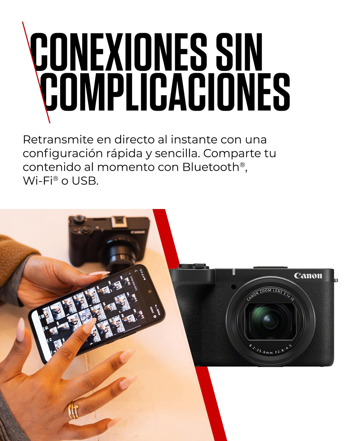 Canon PowerShot V1 - Cámara para Vlogging con Objetivo Ultra Gran Angular f/2.8 | Creadores de Contenido, Vlogs y Viajes | Conexión por USB y Wi-Fi