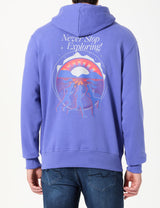 THE NORTH FACE NF0A8C3C6IF U Never Stop Relaxed Hoodie Sweatshirt Hombre Indigo Plum Tamaño XL