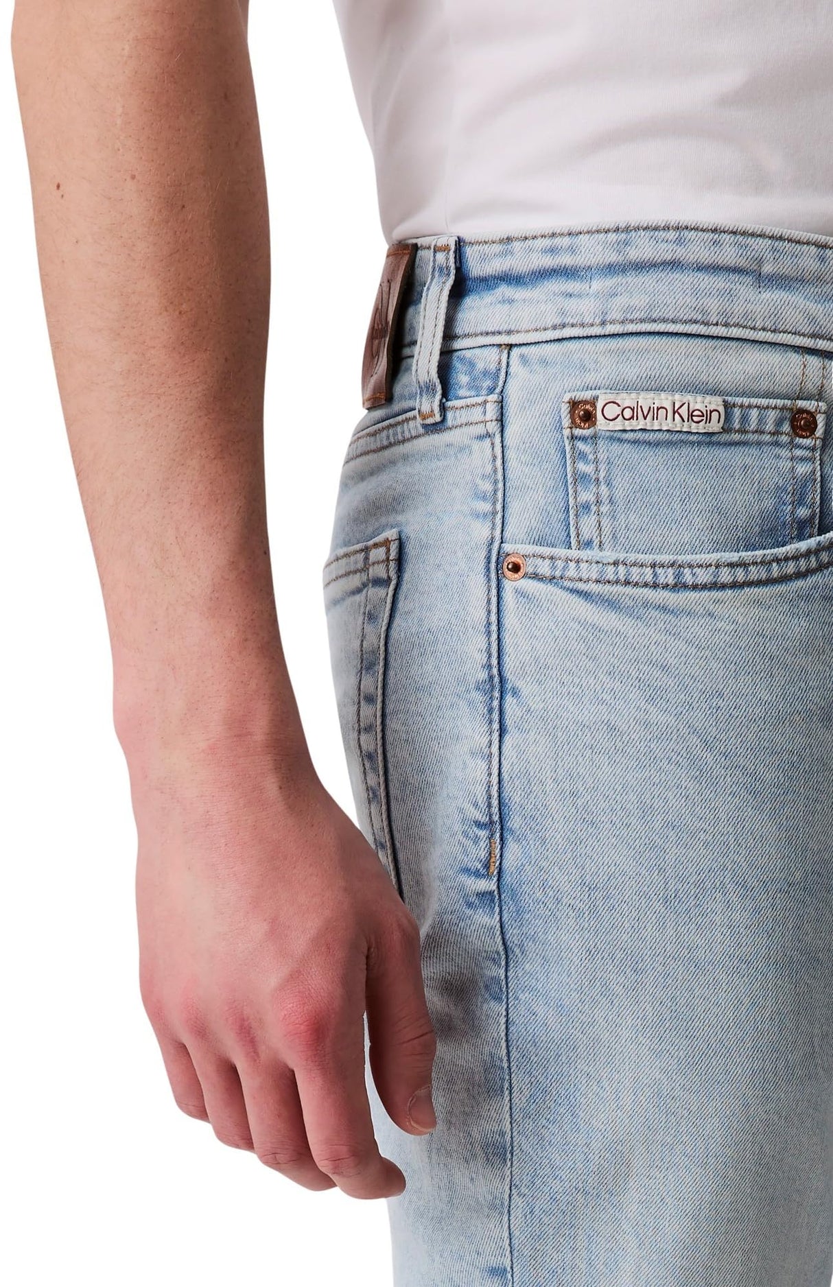 Calvin Klein Vaqueros Hombre Marbled Beacon Slim Fit, Azul (Marbled Beacon), 30W/38L