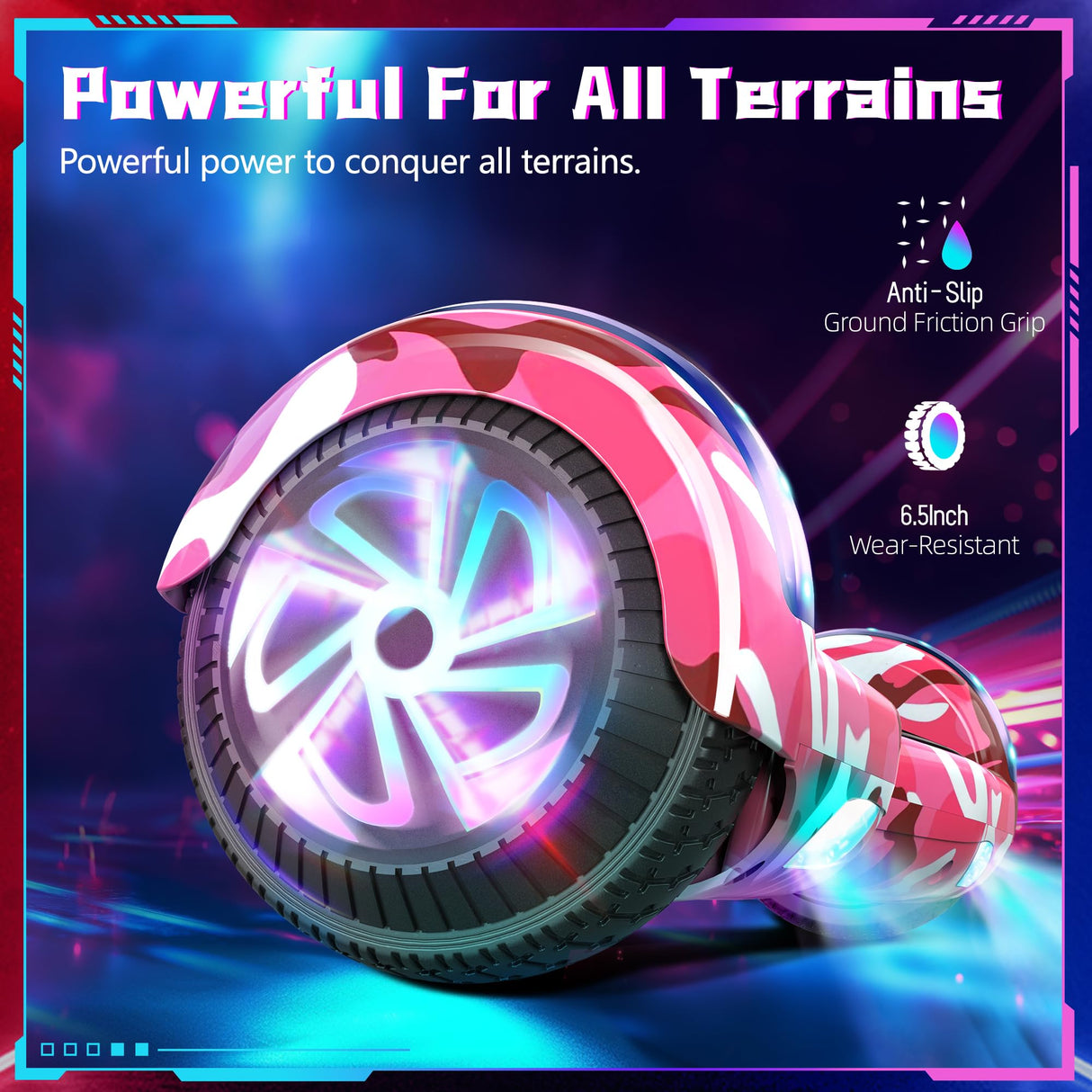 SISIGAD Hoverboard with Seat Attachment, 6.5'' Self Balancing Hoverboards Go Kart with Bluetooth and LED Lights, Combo Seat Attachment