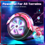 SISIGAD Hoverboard with Seat Attachment, 6.5'' Self Balancing Hoverboards Go Kart with Bluetooth and LED Lights, Combo Seat Attachment