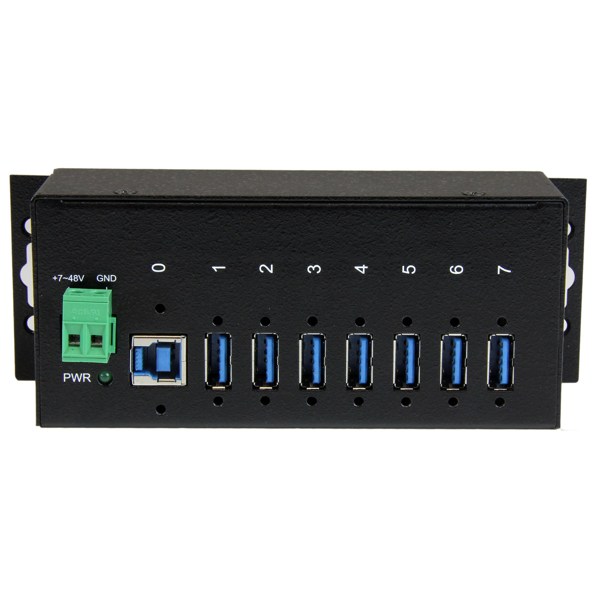 StarTech.com ST7300USBME - Hub ladrón USB 3.0 de 7 Puertos Industrial con Fuente de alimentación, Negro