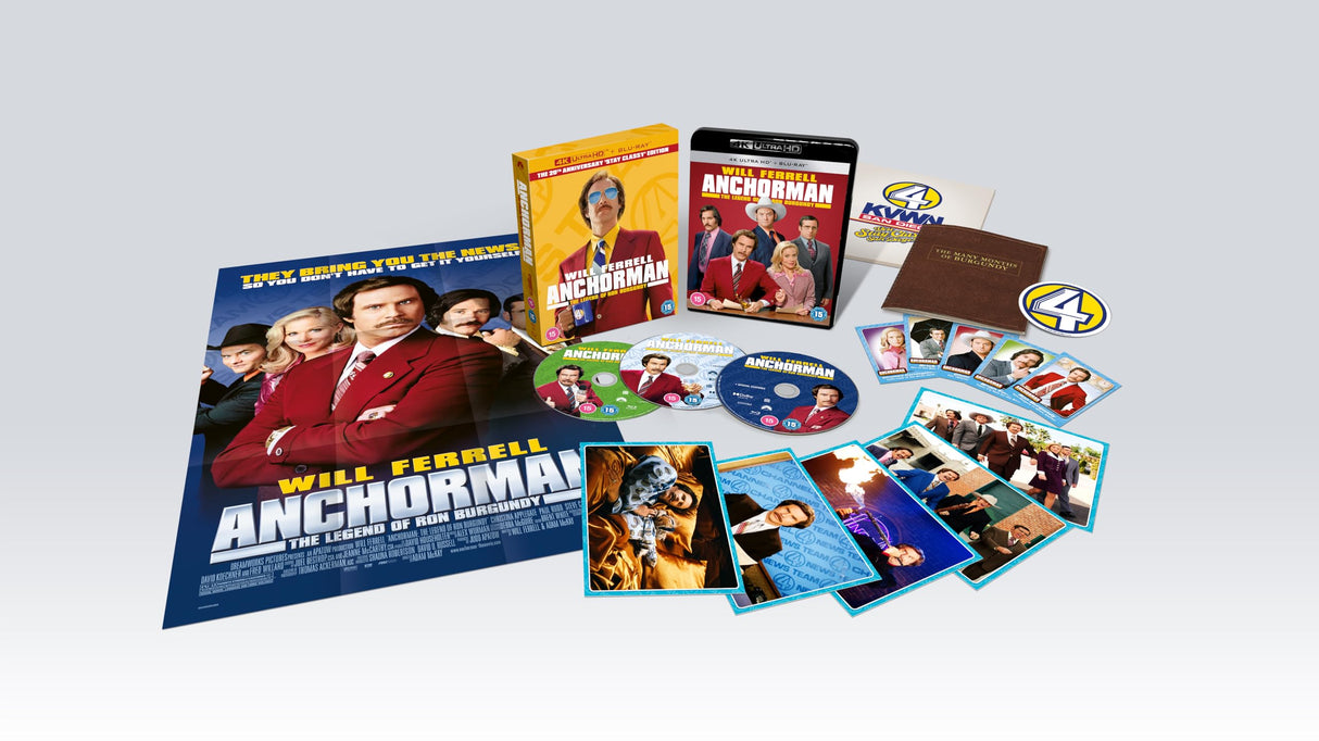 Anchorman: The Legend of Ron Burgundy 20th Anniversary 4K UHD Collector Edition [Blu-ray] [Region A & B & C]