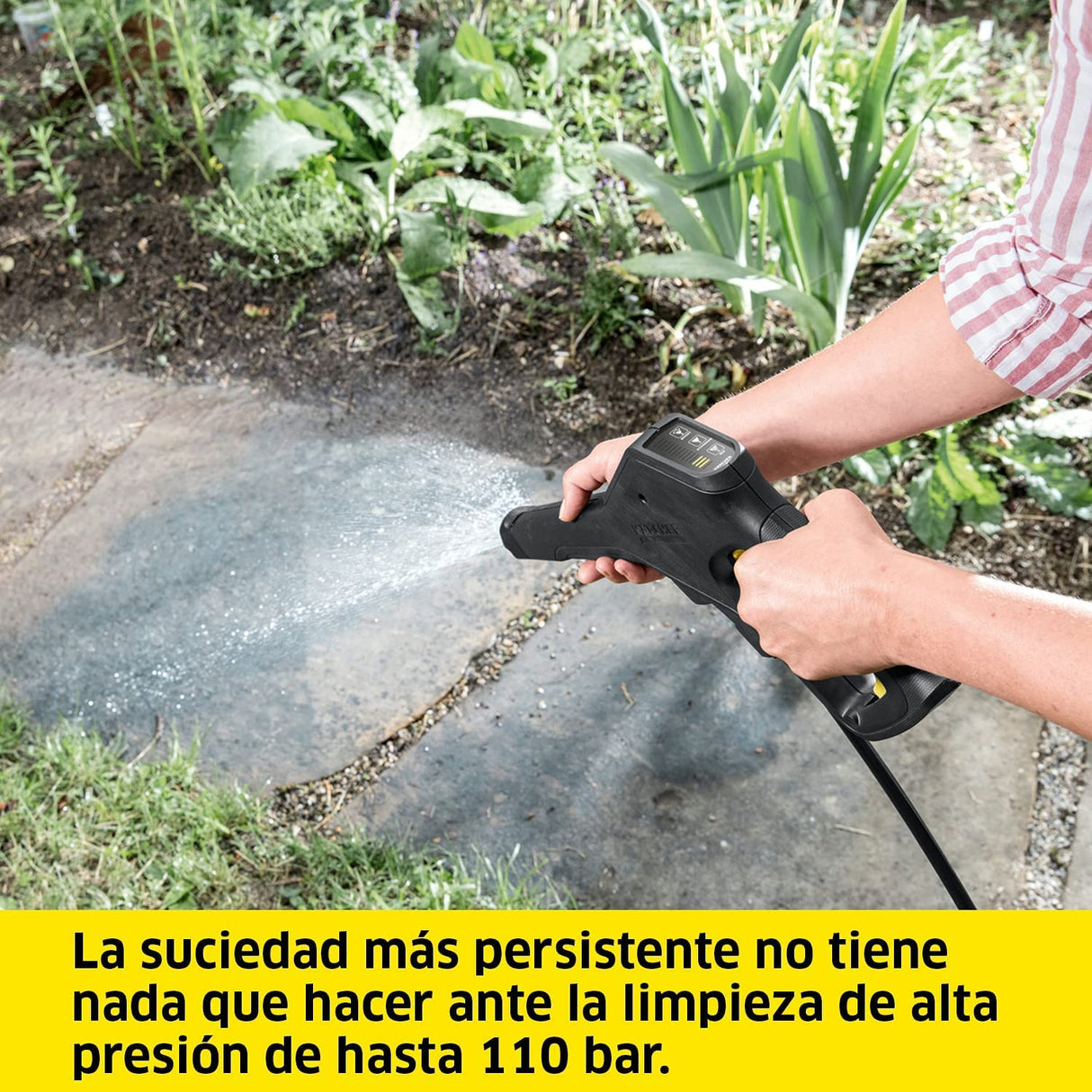 Kärcher 36 V Hidrolimpiadora de alta presión a batería K 2 Battery, presión: 110 bar, lanza pulverizadora, boquilla turbo, conector para mangueras de riego A3/4", 4,5 kg, batería 36 V Kärcher no incl.