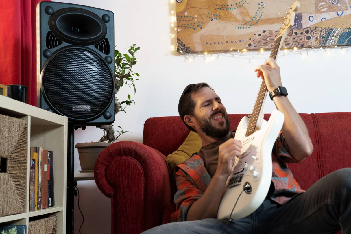 DYNASONIC - DYNAPRO 15 Plus (3ª Generación Pack Tripode) Altavoz Bluetooth Portatil Profesional, Altavoz Bluetooth Potente 1000W 2 microfonos Karaoke, Soporte Tablet y tripode UHF