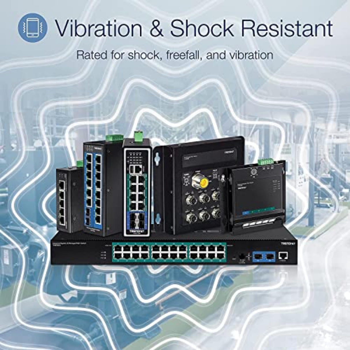 TRENDnet, TI-PG62, Switch DIN-Rail PoE+ Gigabit Industrial de 7 Puertos