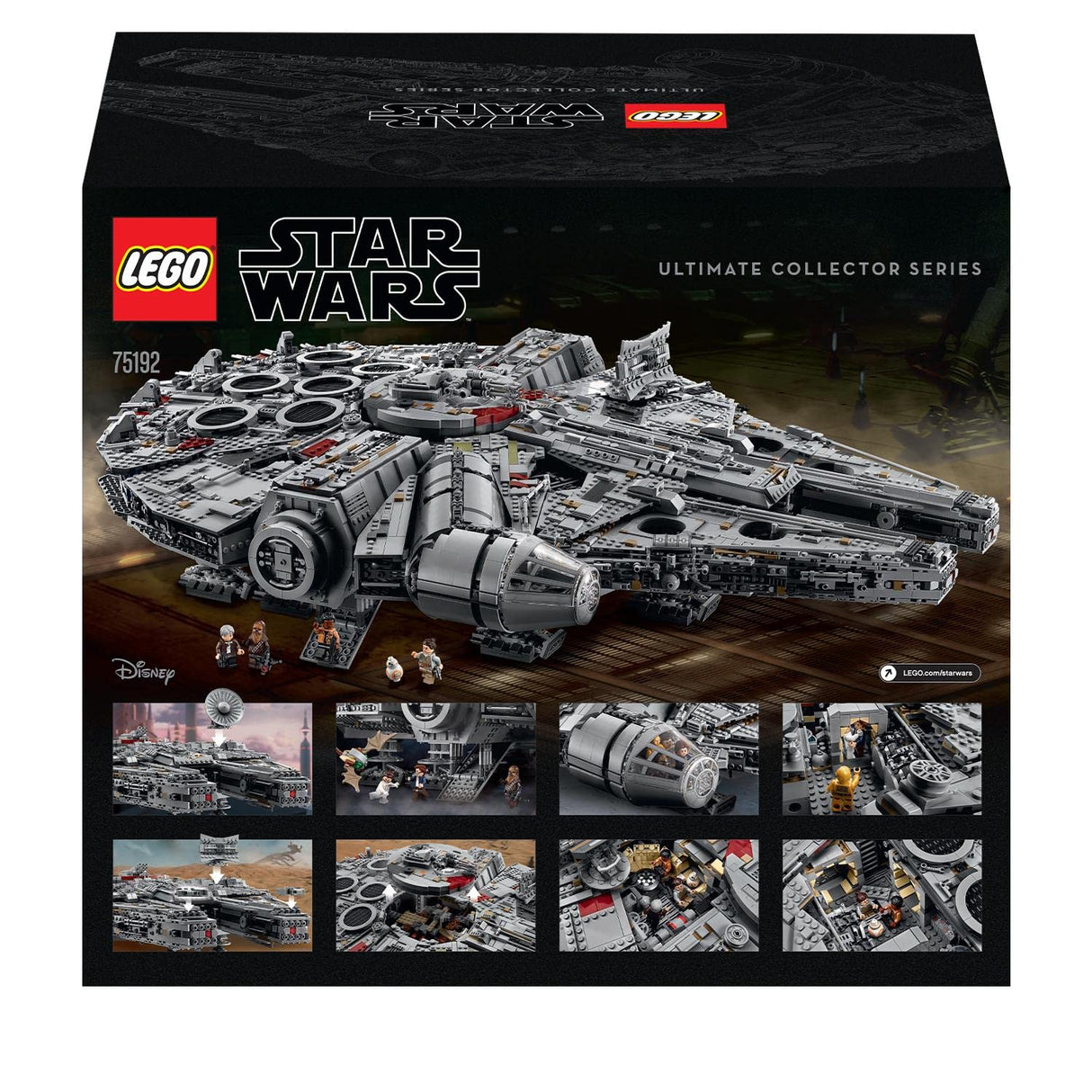 LEGO Star Wars Millennium Falcon, Maqueta de Construcción para Adultos de la Nave Estelar de Han Solo con Mini Figuras Chewbacca, Leia y C-3PO, Regalo Coleccionable para Hombres, Mujeres y Fans 75192