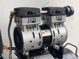 CEVIK PRO - CA-PRO24SILENC - Compresor Aire Silencioso - 62 dB - 24L - 1.5HP - Máx 8 Bar - 150 l/min - Sin Aceite - Dos Salidas de Aire - Compacto y Portátil - Compresor de Pintura y Neumática