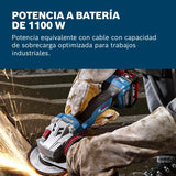 Bosch Professional 18V System amoladora angular a batería GWS 18V-11 S (diámetro del disco de 125 mm, incl. 2 baterías GBA 5.0Ah, cargador GAL 1880, L-BOXX)