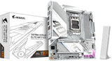 GIGABYTE X870M AORUS Elite WIFI7 Ice Placa Base – Compatible con CPUs AMD Ryzen 9000, VRM Digital de 14+2+2 Fases, hasta 8200 Hz DDR5 (O.C), 1× PCIe 5.0 + 1× PCIe 4.0, Wi-Fi 7, LAN 2.5 GbE, USB 4