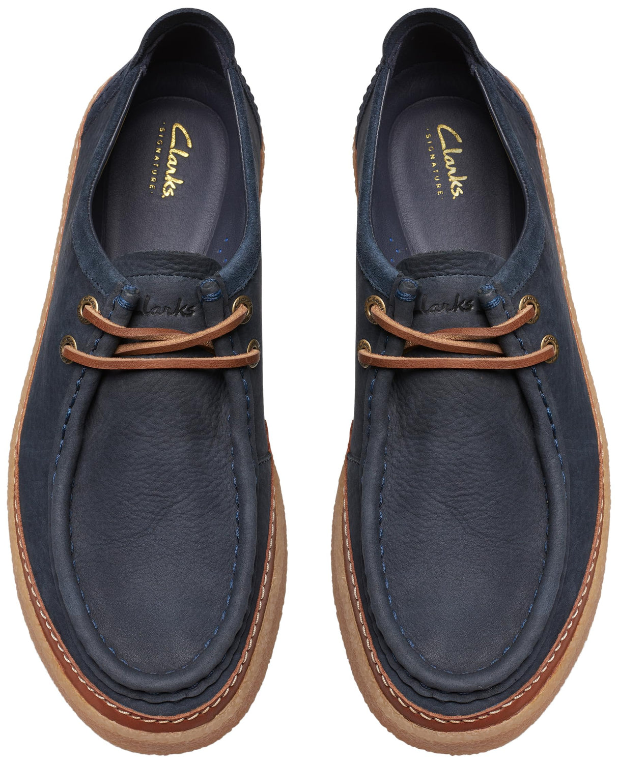Clarks Clarkwood Moc, Derby Hombre, Navy Nubuck, 44 EU