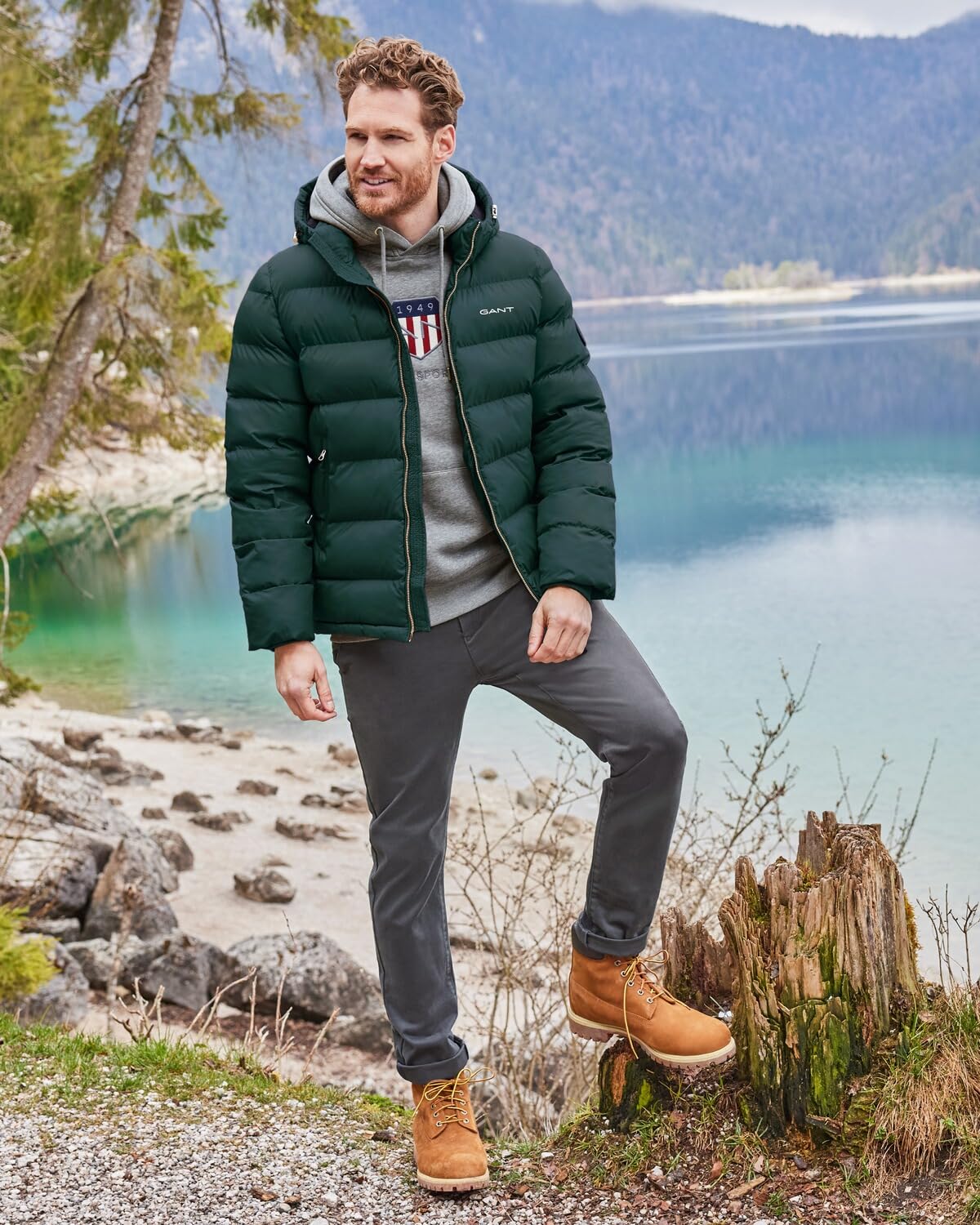GANT Slim Twill Chinos Pantalón, Antracita, 44W x 36L para Hombre