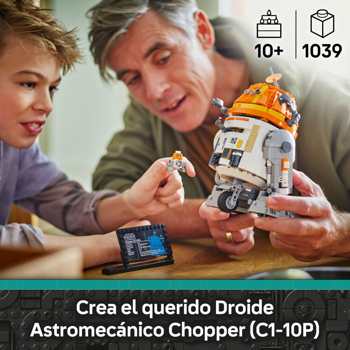 LEGO Star Wars 75416 Droide Astromecánico Chopper (C1-10P) - Juguete de Ahsoka - Figura Articulada - Cabeza Móvil Activada por Palanca y Extremidades Ajustables - Regalo para Niños y Niñas de 10+ Años