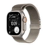 Apple Watch Ultra 3 GPS + Cellular, Reloj prémium para Running y Multideporte con Caja de Titanio Resistente de 49 mm y Pulsera Milanese Loop en Titanio Natural - Talla L.Monitores avanzados de Salud