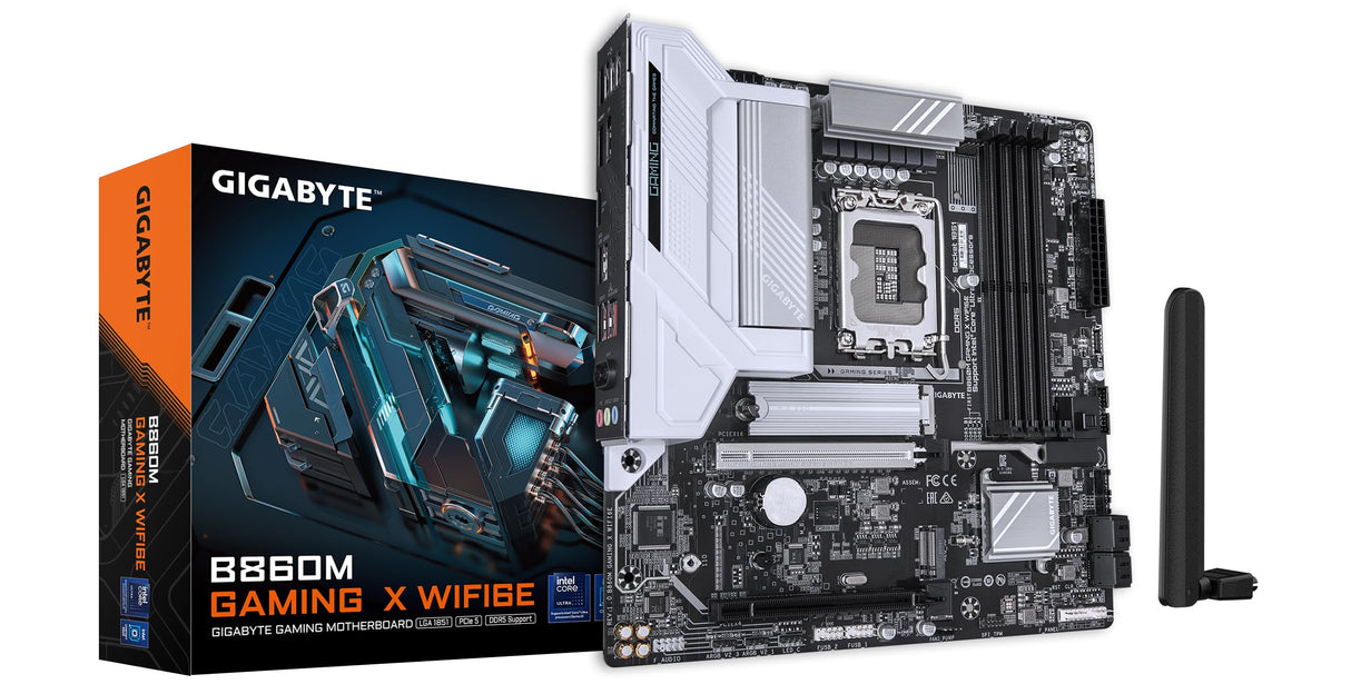 GIGABYTE B860M Gaming X WIFI6E Placa Base - CPUs Intel Core Ultra, VRM de 8+1+2+2 Fases, hasta 9200MHz DDR5, 1xPCIe 5.0 + 1xPCIe 4.0 M.2, LAN 2,5 GbE, WiFi 6E, USB 4