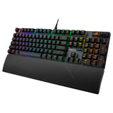 ASUS ROG Strix Scope II - Teclado gaming de tamaño completo, espuma amortiguadora, interruptores ROG NX Snow prelubricados, teclas ABS con revestimiento UV, controles multifunción, acceso rápido, RGB