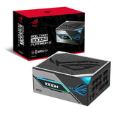 ASUS ROG Thor 1000W Platinum III Fuente de alimentación, 80 Plus Platinum, ATX 3.1, MOSFET GAN, Estabilizador de Voltaje Inteligente, Pantalla OLED magnética, Modo Turbo, 10 años de protección