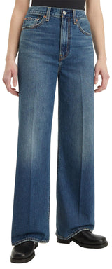 Levi's Pierna Ancha Ribcage H223 Jeans, Polar Perimiter, 27W x 32L para Mujer