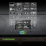 Muse - (M-885 DBT) Dab+/FM/CD/USB/Bluetooth Micro System, Gris Oscuro