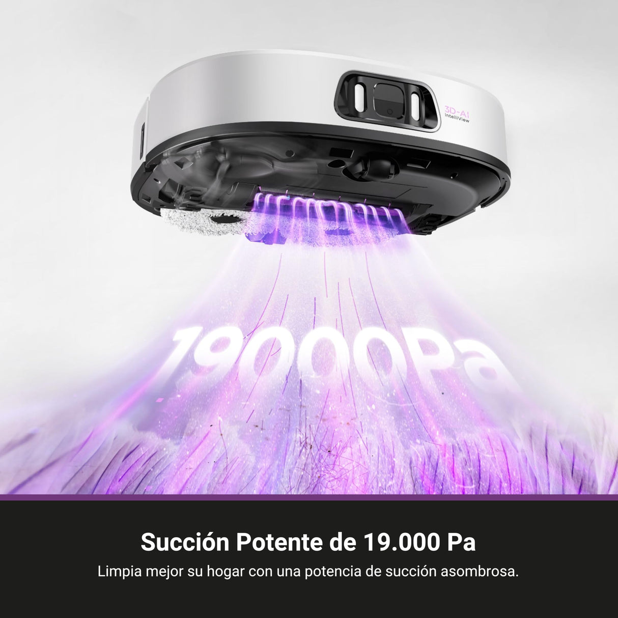Eureka J15 Ultra Robot Aspirador,19,000Pa, con Mopa,75℃ de Agua Caliente, Cepillo Lateral Extensible, Mapeo Impulsado por Inteligencia Artificial,robot aspirador y fregasuelos autovaciado