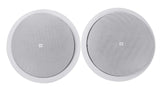 JBL Professional Control 26C 2-Way, 6.5” Round In-Ceiling Speaker with Metal Back-Can. 16 Ohm, 150 Watt. Sold as Pair. White, Paintable Grille.