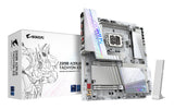 GIGABYTE Z890 AORUS Tachyon Ice Placa Base – Procesadores Intel Core Ultra (Serie 2), VRM de 18+1+2 Fases, hasta 9500 MHz DDR5 (O.C), 1 x PCIe 5.0 + 3 x PCIe 4.0, Wi-Fi 7, LAN 5 GbE, USB 3.2 Gen 2x2