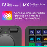 Logitech MX Creative Console, keypad programable con 9 teclas LCD personalizables y dial de control para diseño gráfico, edición de vídeo, fotografía, uso con Adobe, Zoom, Spotify - Grafito