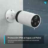 Tapo TP-Link C420S2 - Cámara Vigilancia WiFi Exterior Inalámbrica con Batería Recargable, Resolución 2k, Visión Nocturna, Audio Bidireccional, IP65 a Prueba de Agua