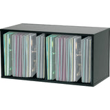 Glorious Record Box black 230 - tiene capacidad para 230 discos de 12'', con pared divisoria, apilables con otras cajas de discos Glorious, negro