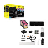 Corsair iCUE Link XH505i RX360 RGB Kit de Refrigeración Personalizada – Bloque de Refrigeración Liquida XC7 Elite, Bomba y Depósito XD6 Elite, 3 RX120 RGB, Radiador XR5 de 360 mm, System Hub - Negro