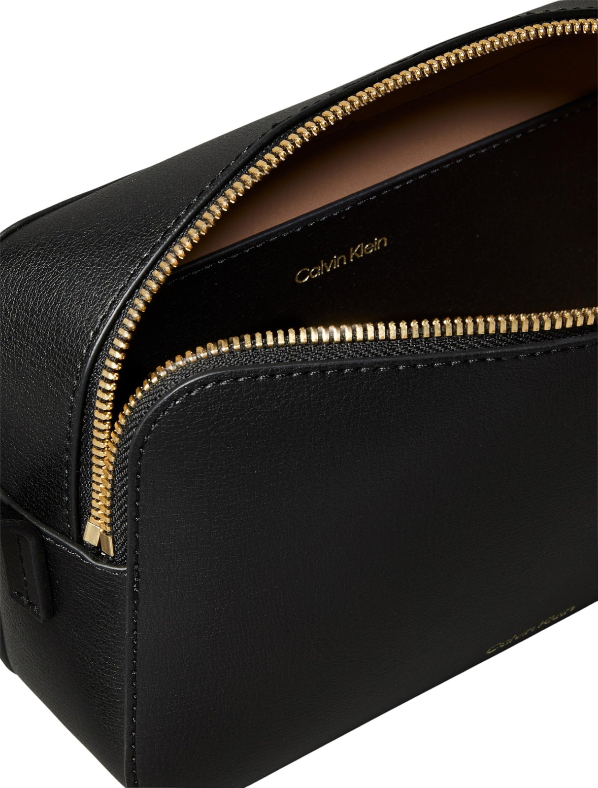 Calvin Klein Foil Logo Elongated Camera Bag Lv04f3276g, Crossover para Mujer, Black (Black/Toasted Coconut), One Size