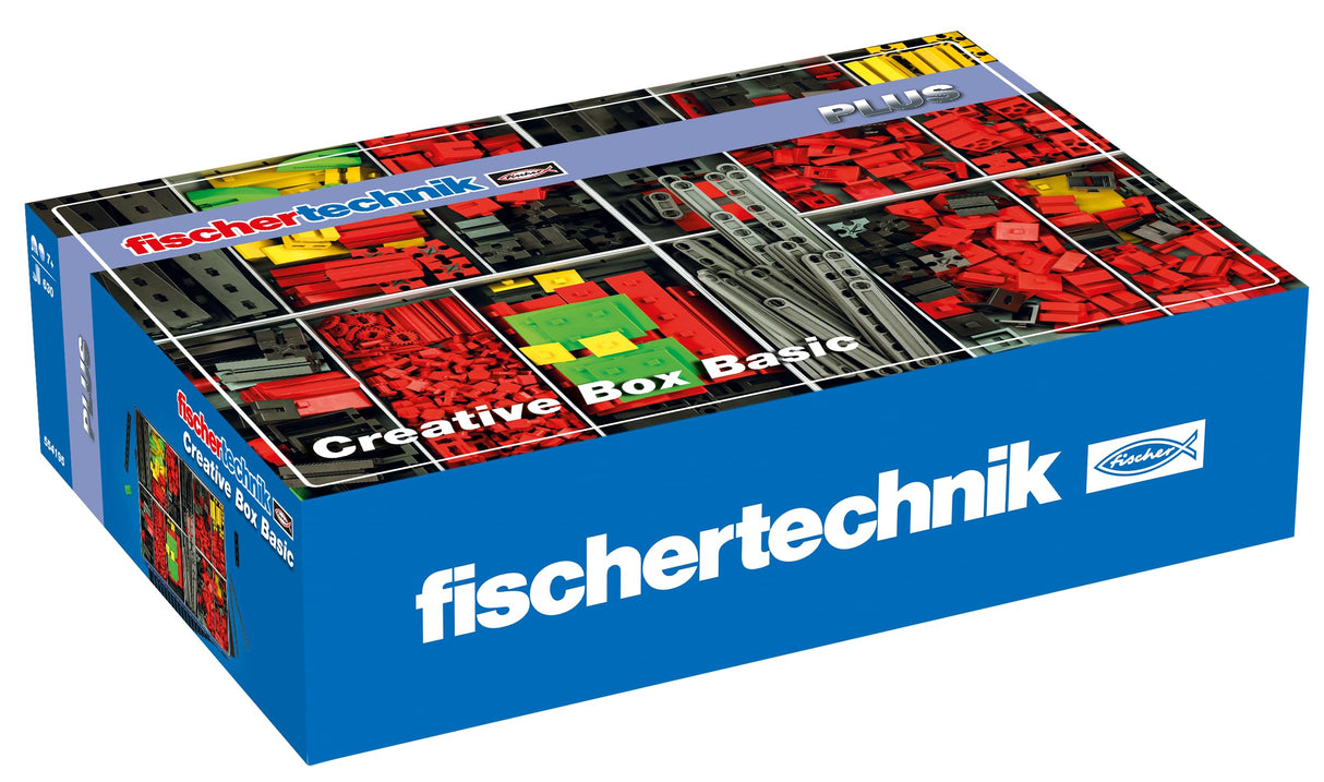 fischertechnik Creative Box Basic 554195 - juego de construcción con 630 piezas, kit de construcción para niños a partir de 7 años